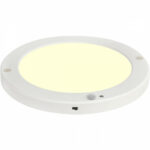 LED Plafondlamp met Bewegingssensor - Dag en Nacht Sensor - 3000K - Rond - Mat Wit