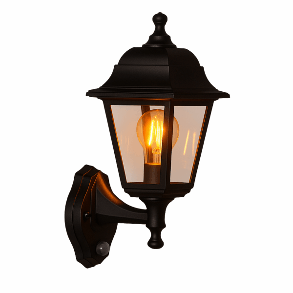 Wandlamp met PIR bewegingssensor - E27 fitting - netstroom - IP44