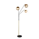 Vloerlamp met 3 glazen bollen