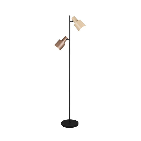 Vloerlamp met 2 verstelbare spots - E27 fitting - 161 cm hoog - multicolor