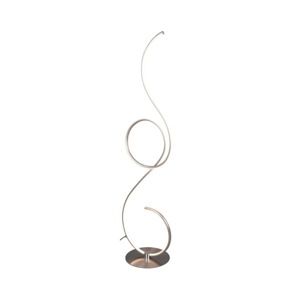 Moderne vloerlamp - LED - dimbaar - 118 cm hoog - mat nikkel