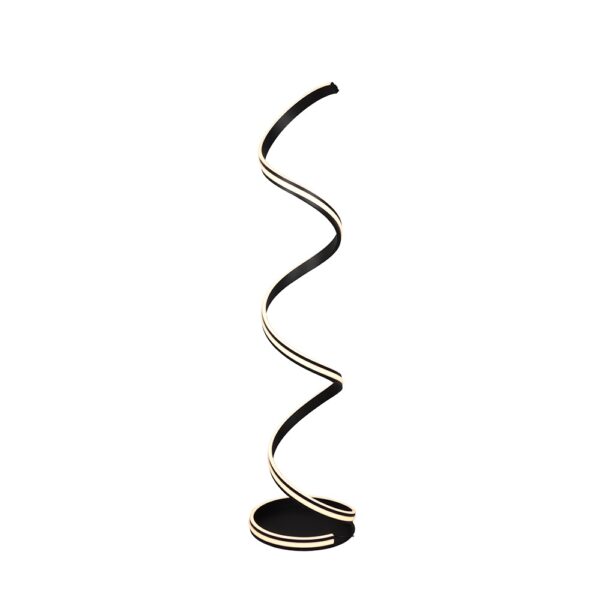 Design vloerlamp met spiraalvorm - LED - dimbaar - 150 cm hoog - zwart