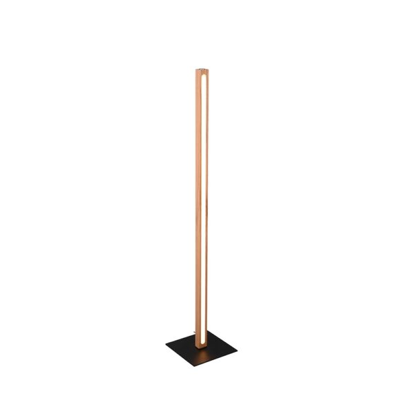 Scandinavische vloerlamp vierkant - LED - 115 cm hoog - hout