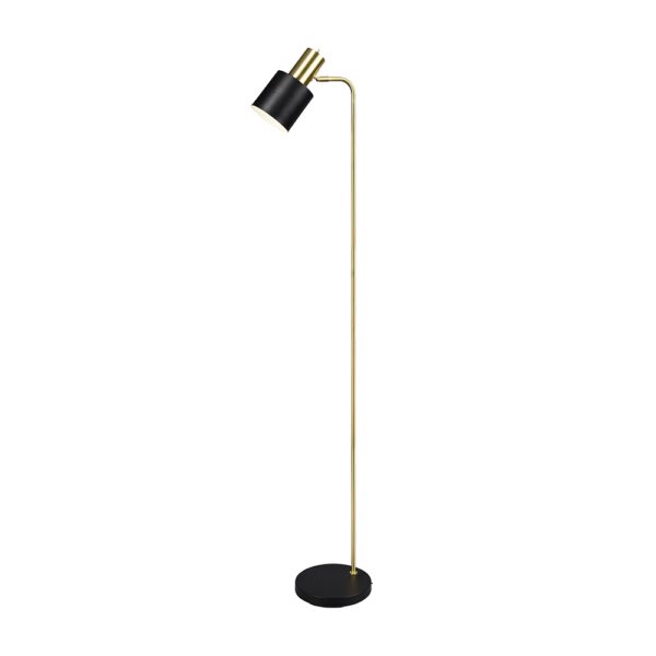 Moderne vloerlamp - E27 fitting 153 cm hoog - zwart goud