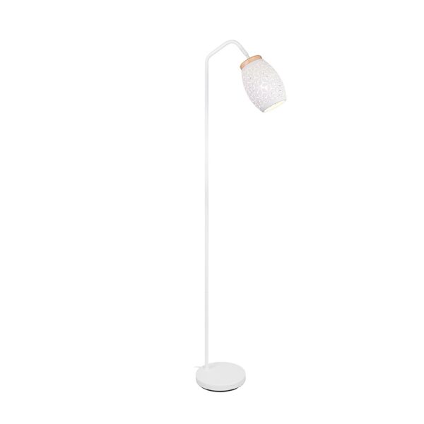 Decoratieve vloerlamp - E27 fitting - 147 cm hoog - wit