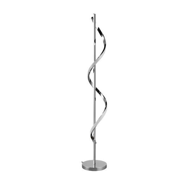 Design vloerlamp spiraalvormig - LED - 120 cm hoog - chroom