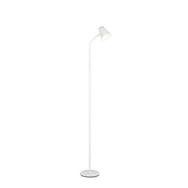Vloerlamp met flexibele arm - LED - 145 cm hoog - wit