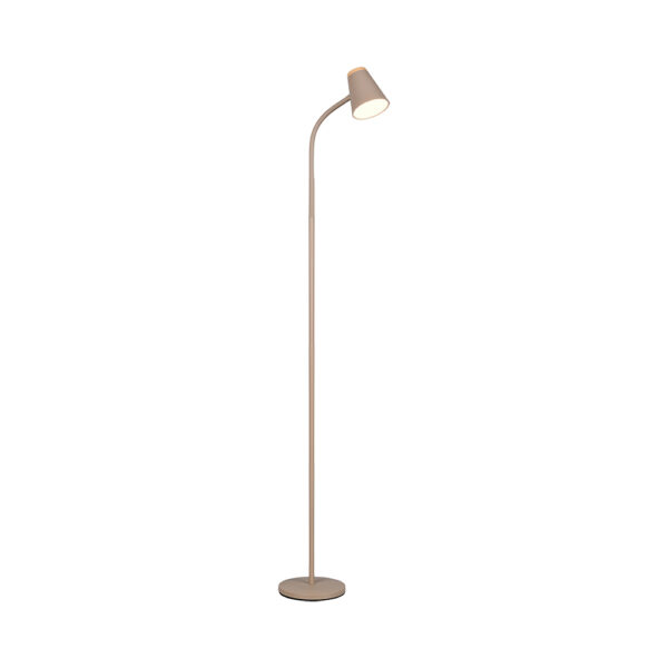 Vloerlamp met flexibele arm - LED - 145 cm hoog - beige