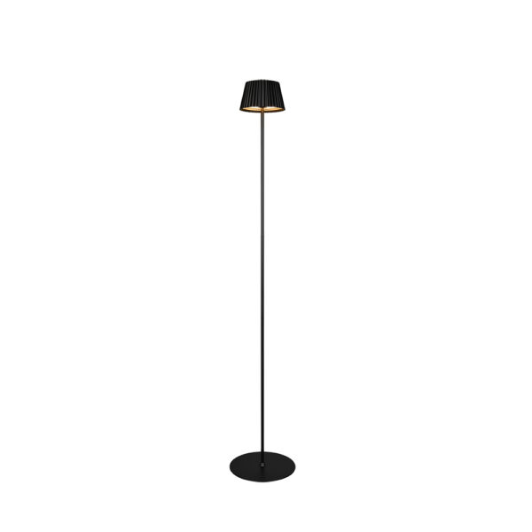 Oplaadbare vloerlamp binnen en buiten - LED - dimbaar - 123 cm hoog - mat zwart
