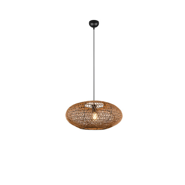 boho hanglamp met sisal vlechtwerk - E27 - 150 cm hoog - natuurlijk