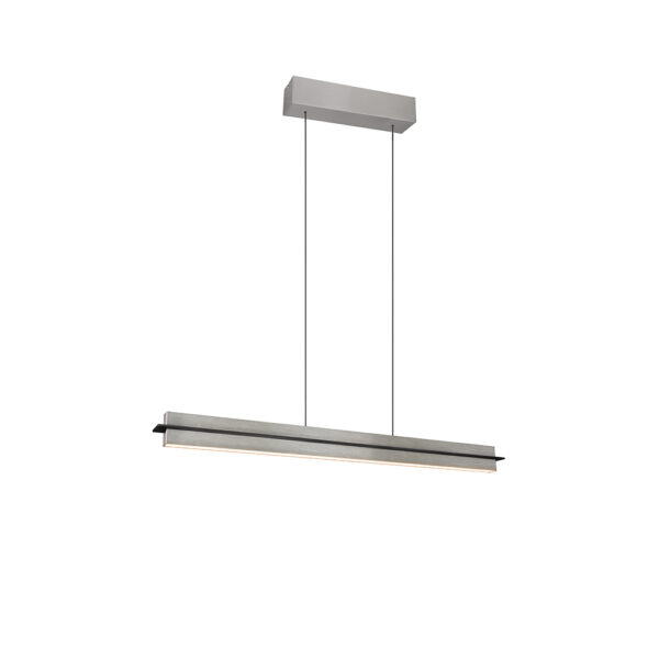 Moderne hanglamp - LED - dimbaar - 150 cm hoog - nikkel