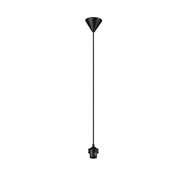 Minimalistische hanglamp - E27 - 200 cm hoog verstelbaar - zwart