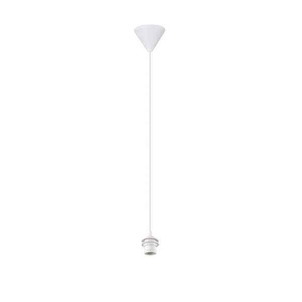 Minimalistische hanglamp - E27 - 200 cm hoog verstelbaar - wit