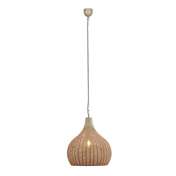 Bohemian hanglamp jute - E27 - 183 cm hoog verstelbaar - naturel