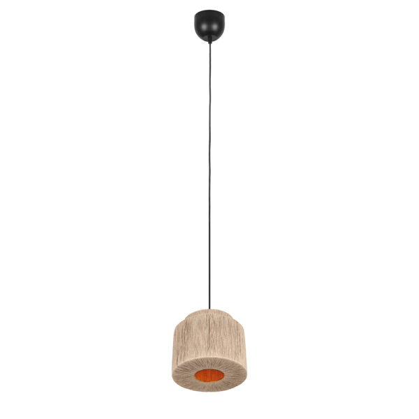 Boho hanglamp jute - E27 - 150 cm hoog verstelbaar - naturel