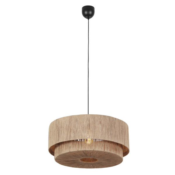 Boho hanglamp jute - E27 - 150 cm hoog - naturel
