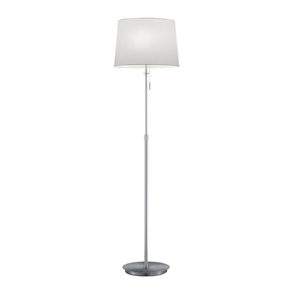 Vloerlamp met verstelbare kap - E27 fitting - 180 cm hoog - nikkel
