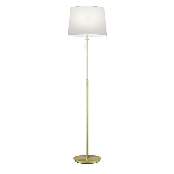 Vloerlamp met verstelbare kap - E27 fitting - 180 cm hoog - messing