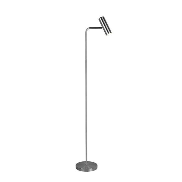 Vloerlamp met leeslicht - GU10 - 151 cm hoog - mat nikkel