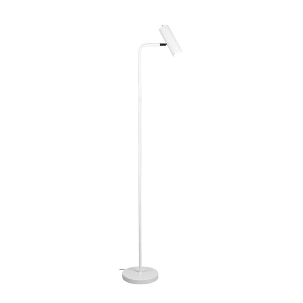 Vloerlamp met leeslicht - GU10 - 151 cm hoog - mat wit
