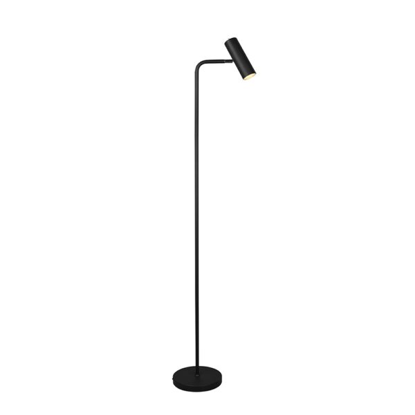 Vloerlamp met leeslicht - GU10 - 151 cm hoog - mat zwart