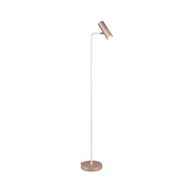 Vloerlamp met leeslicht - GU10 - 151 cm hoog - koffie kleur
