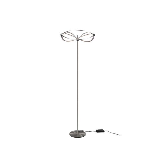 Design vloerlamp - LED - dimbaar - 175 cm hoog - nikkel
