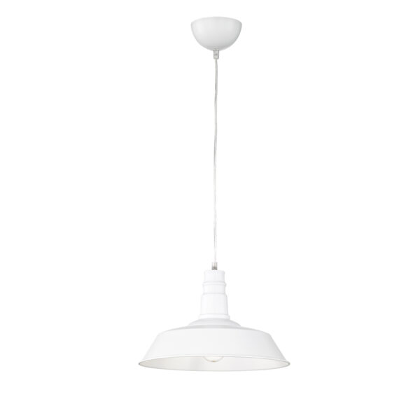 Industriële hanglamp metaal - E27 - 150 cm hoog - wit