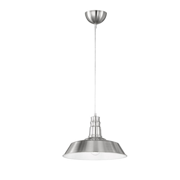 Industriële hanglamp metaal - E27 - 150 cm hoog - nikkel