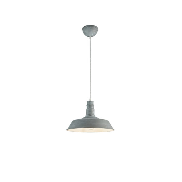 Industriële hanglamp metaal - E27 - 150 cm hoog - betongrijs