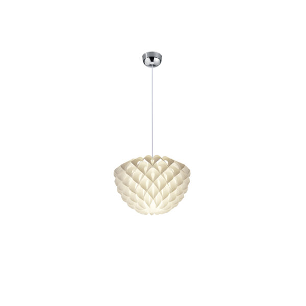 Decoratieve hanglamp met kap - E27 - 150 cm hoog - wit