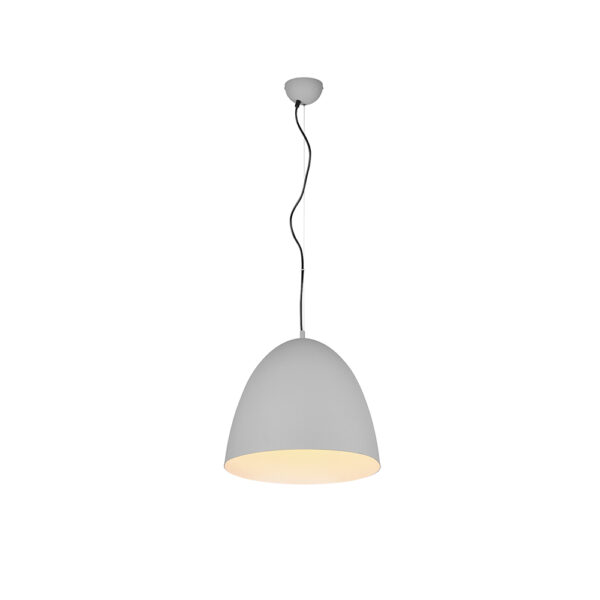 Hanglamp metaal - E27 - 150 cm hoog - grijs