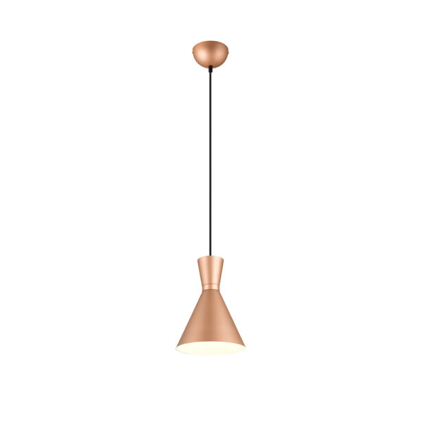 Industriële hanglamp metaal - E27 - 150 cm hoog - koffiekleur