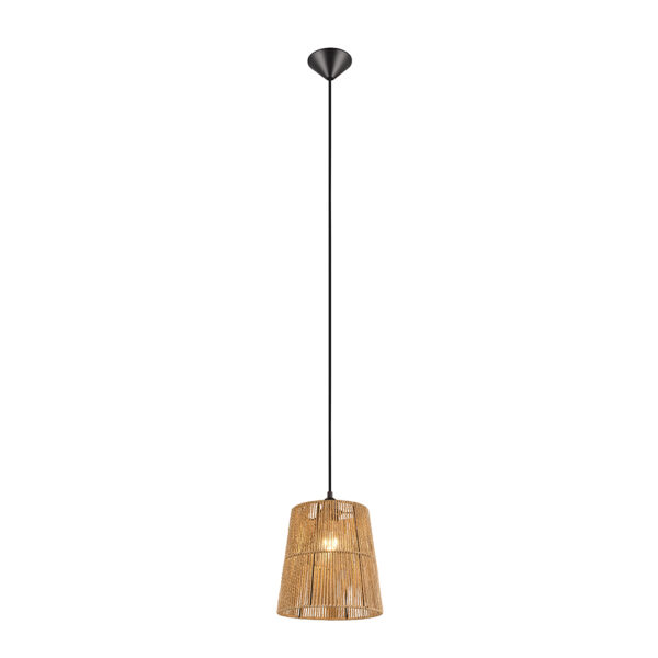 Boho hanglamp papier - E27 - 150 cm hoog - bruin