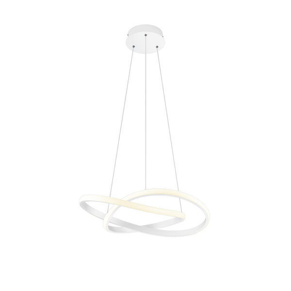 Design hanglamp - LED - dimbaar - 150 cm hoog - mat wit