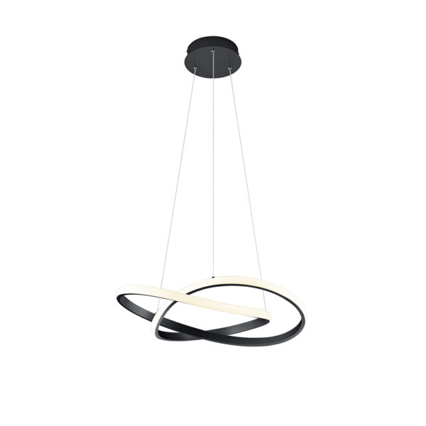 Design hanglamp - LED - dimbaar - 150 cm hoog - mat zwart