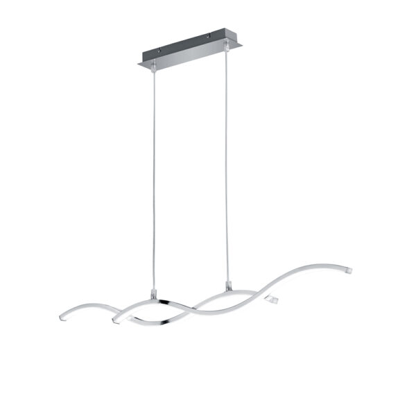Moderne hanglamp golvend - LED - 150 cm hoog - chroom
