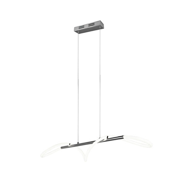 Design hanglamp golvend - LED - dimbaar - 150 cm hoog - chroom