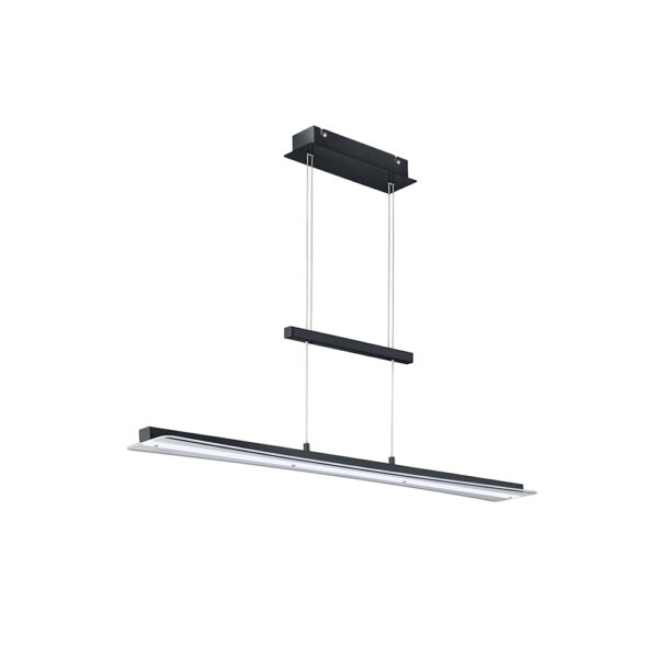 Design hanglamp - LED - 150 cm hoog - met touch bediening - mat zwart