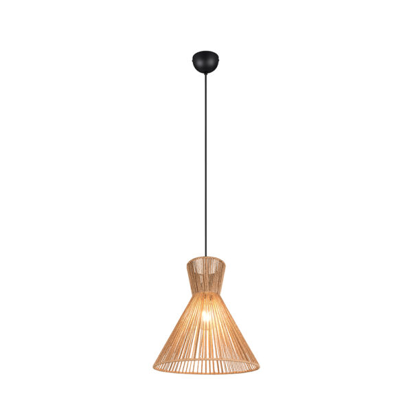 Bohemian hanglamp met draadkap - E27 - 150 cm hoog - zwart