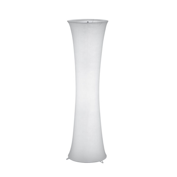 Vloerlamp met stoffen kap - E27 - 123 cm hoog - wit