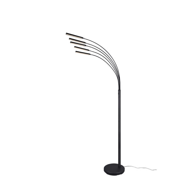 Design vloerlamp gebogen - LED - dimbaar - 195 cm hoog - zwart