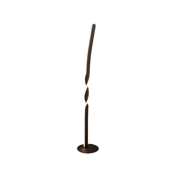 Design vloerlamp gedraaid - LED - 110 cm hoog - zwart