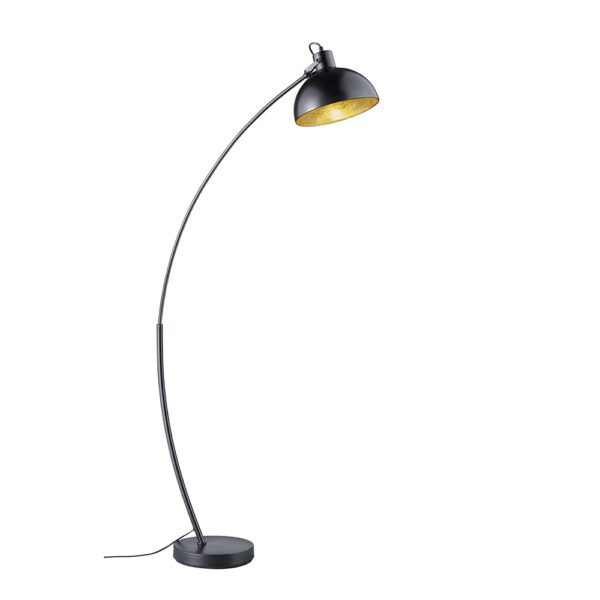 Boog vloerlamp - E27 - 155 cm hoogte - mat zwart