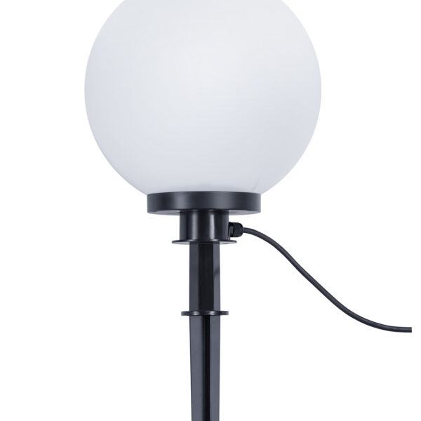 Tuinlamp met grondspies - E27 - bol vorm - 30 cm diameter - wit