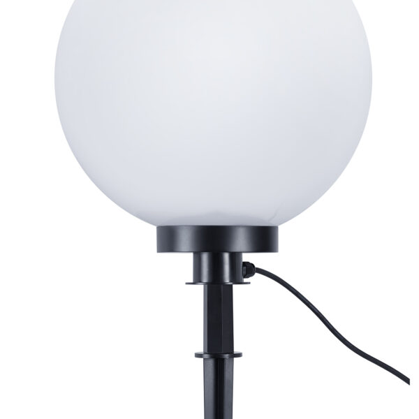 Tuinlamp met grondspies - E27 - bol vorm - 40 cm diameter - wit