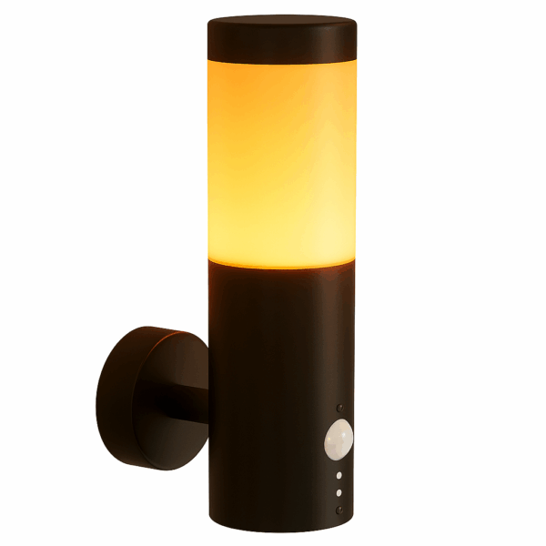 Buitenlamp met bewegingssensor - 15x9x28cm - GU10 fitting - zwart