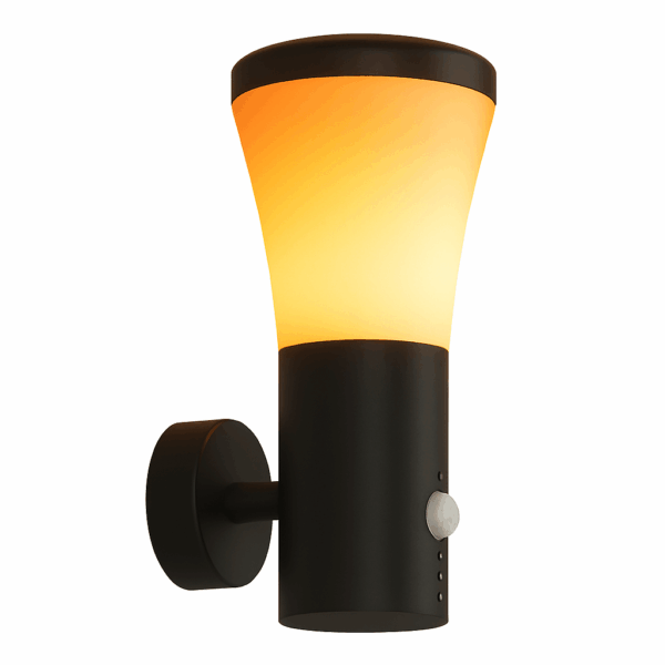Buitenlamp met bewegingssensor - 17x12x27cm - E27 fitting - zwart