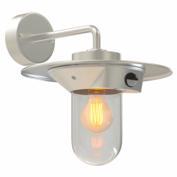 Buitenlamp met bewegingssensor - 33x28x34cm - E27 fitting - zilver