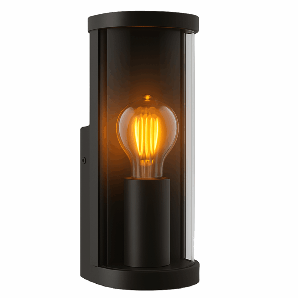Wandlamp voor binnen en buiten - Buitenlamp - 12x8x22cm - E27 fitting - zwart
